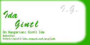 ida gintl business card